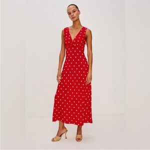 Giadzy x Rails Terena Dress in red and white polka dot